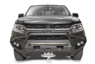Fab Fours Matrix Front Bumper; w/Pre-Runner Guard; Black Powder Coat; 136 lbs. Weight; 15 in. Height; 74 in. Width; 25.5 in. Depth;