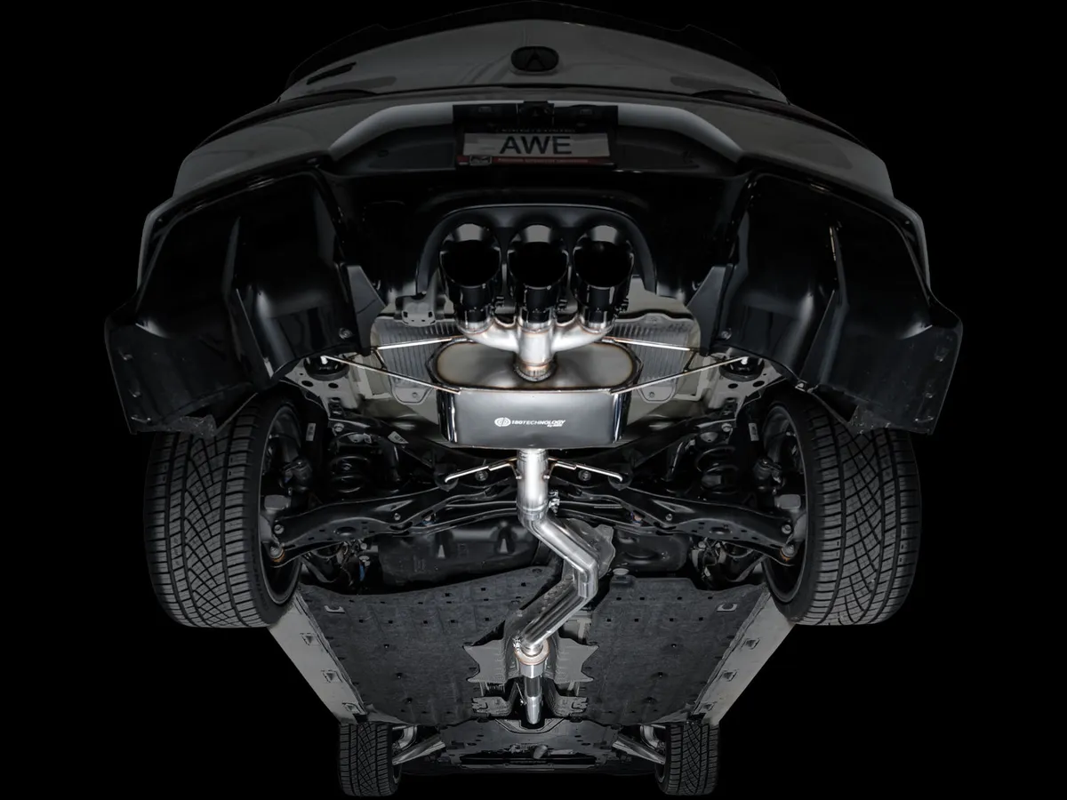 AWE Track Edition Exhaust for DE5 Integra Type-S - Triple Chrome Silver Tips product image