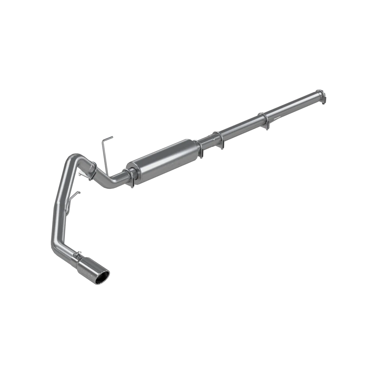 Armor Lite Cat Back Exhaust System; 3 in.; Incl. Ext. Pipe/Mid Pipe/Muffler/Tailpipe/Hardware/4 in. OD Tip; Single Side Exit; Aluminized; product image