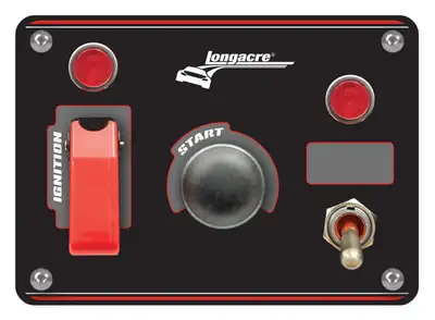Longacre Ignition Panel Black w/ 1 Acc and Pilot Light
