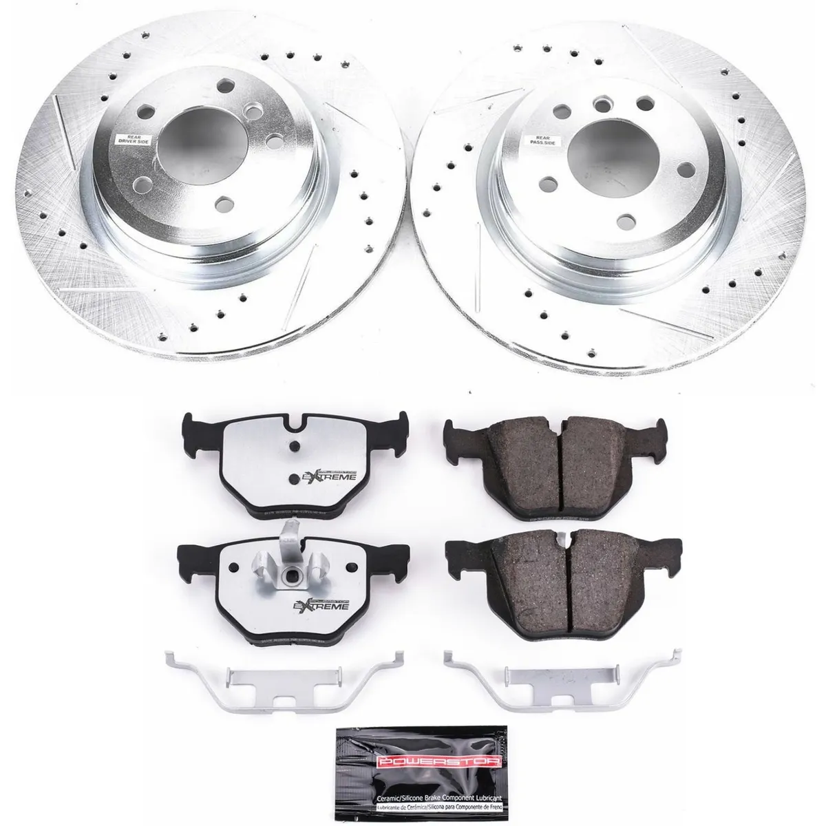 Z26 Street Warrior Upgrade Kit: Drilled/Slotted Rotors; Carbon-Fiber Ceramic Pads W/Hardware; Pad Sensors product image