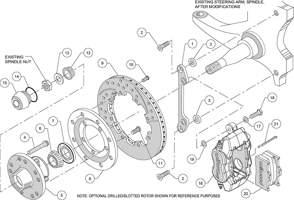 1970 - 1978 Buick, Cadillac, Chevrolet, GMC, Oldsmobile, Pontiac Forged Dynalite Big Brake Front Brake Kit (Hub) - 140-8582 product image