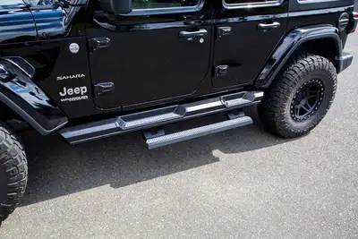 LoD Offroad Armor Lite Rocksliders Long Drop Steps (pair) (Black Powder Coated)