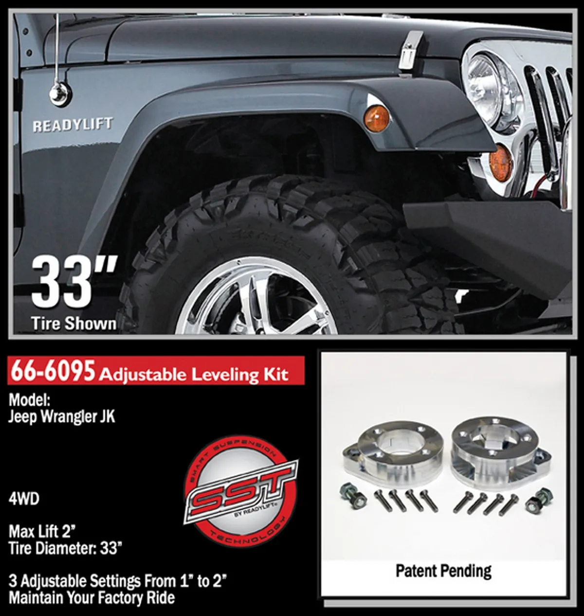 1-2" Front Leveling Kit - Jeep JK Wrangler 4WD 2007-2018 product image