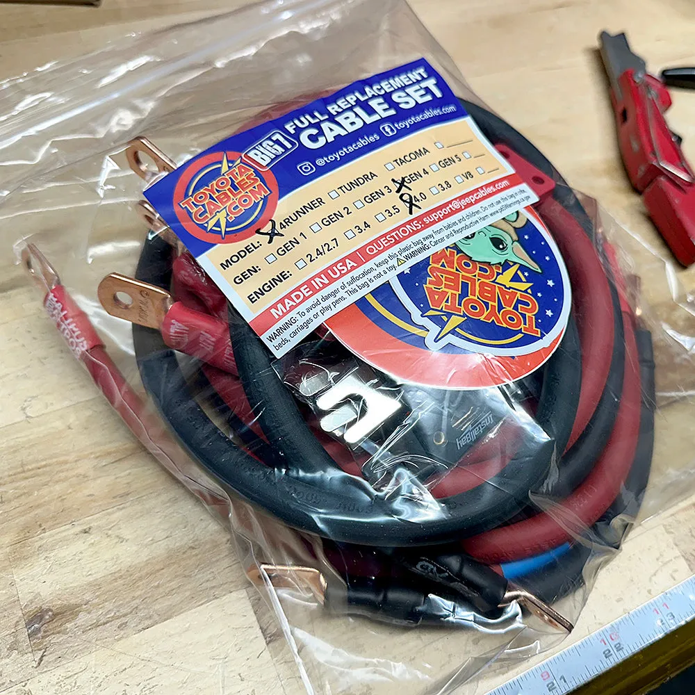 2003-2009 Toyota 4Runner Battery Cable Kit Gen 4 4.7 Liter 1/0 Gauge Battery Cable Big7Kits product image