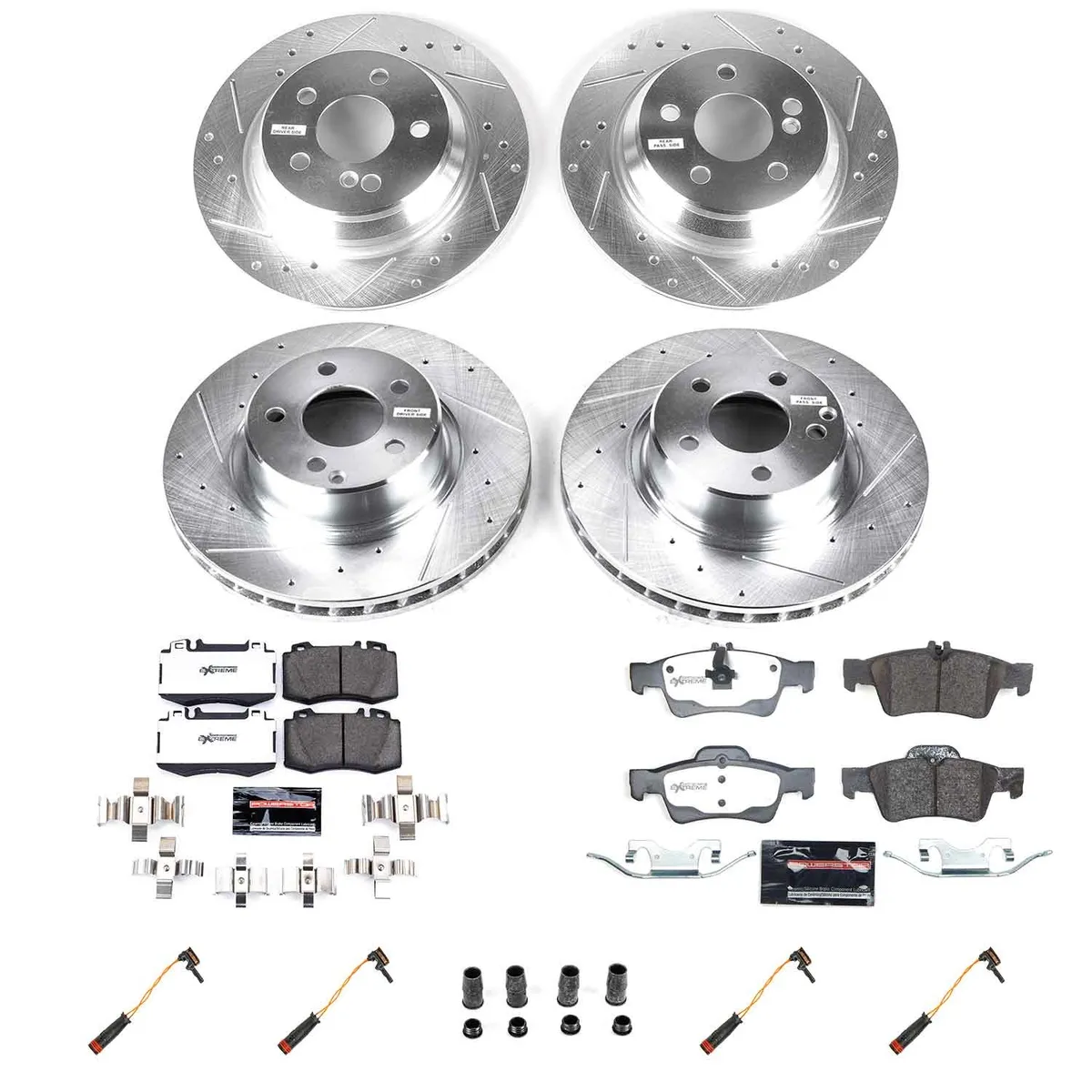 Z26 Street Warrior Upgrade Kit: Drilled/Slotted Rotors; Carbon-Fiber Ceramic Pads w/Hardware; Pad Sensors product image