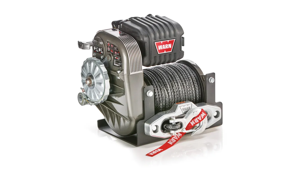 WARN - High-output 6HP motor for 10 000lb pulling capacity ; IP68 waterproof Albright electrical contactor ; 150ft of 3/8 diameter Spydura synthetic rope; Hi product image