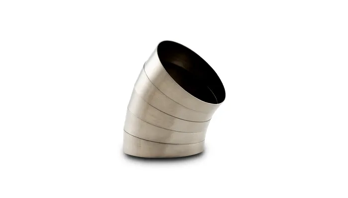 Titanium Pie Cuts; 2.5 in. Tube OD; 4.4375 in. Centerline Radius; 9 Deg. Bend Angle; CP1 Titanium; 0.039 in. Wall Thickness; product image