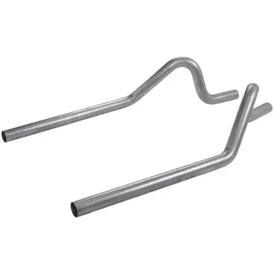 Flowmaster Tailpipes, 2.50" Mandrel Bent Tubing for 65-73 Ford Mustang (W/O Staggered Shocks) 67-73 Merc. Cougar, Under Valance Exit, 16 Gauge Aluminized Steel: 1 pr