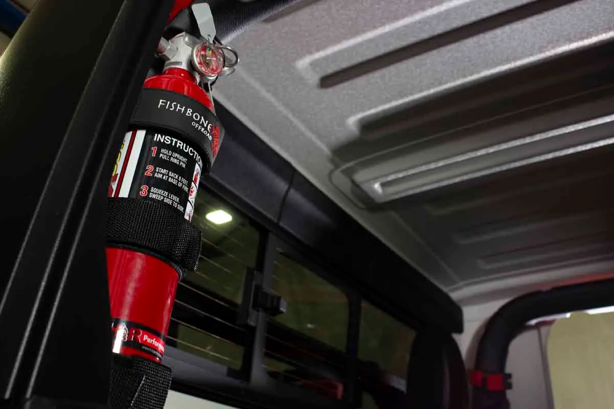 Fire Extinguisher Holder in Black Nylon Webbing (For 2.5 or 3 Lbs Extinguisher Fire) product image