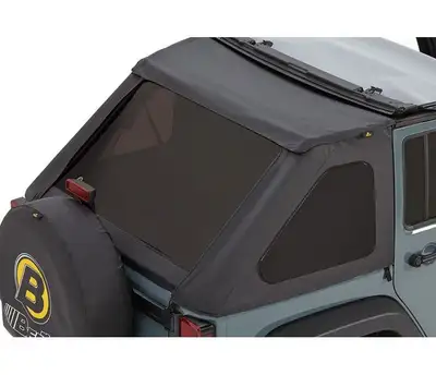 Bestop Window Replacement Set For Jeep 2007-2018 Wrangler JK 4 Door Fits Trektop 56823 Black Diamond Bestop