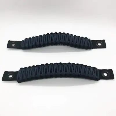 Bartact Paracord Grab Handles Rear Pair Bolt-On For Jeep Wrangler Jl, Jlu 2018-2025 - 550 Paracord | Bartact | Black / Baby Pink