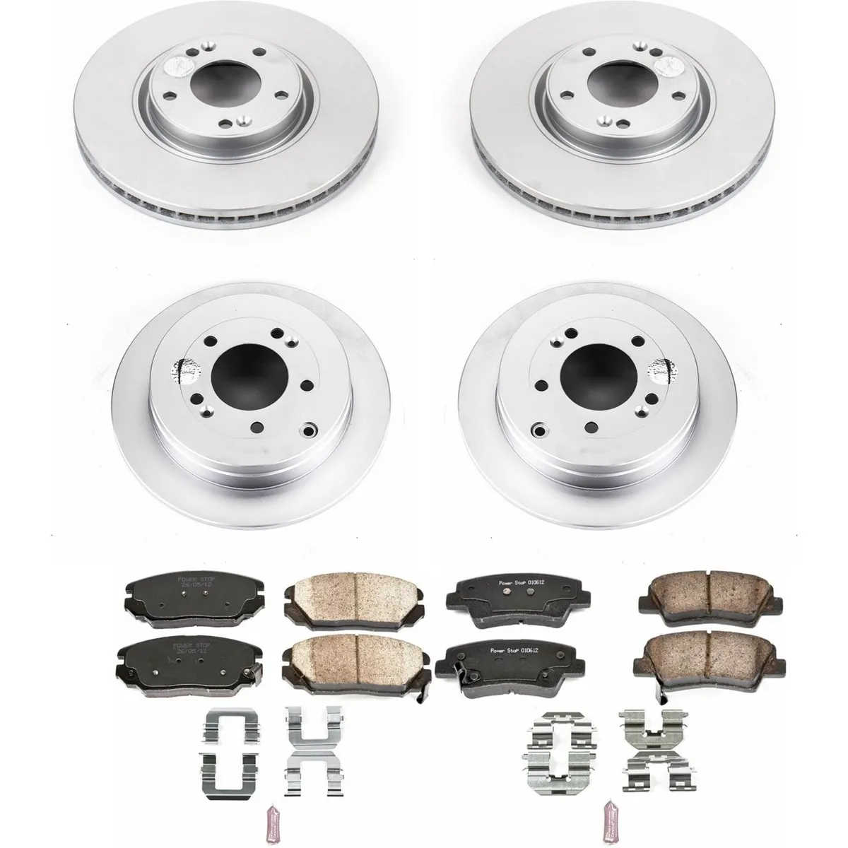 Z17 Geomet Coated Rotor Kit: Genuine Geomet Fully Coated Rotors; Ceramic Pads W/Hardware product image