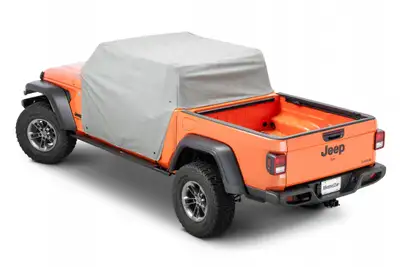 MasterTop 5 Layer Full Door Cab Cover 2020-2024 Jeep JT Gladiator 4Dr Gray (All Top/Top hardware Removed) MasterTop