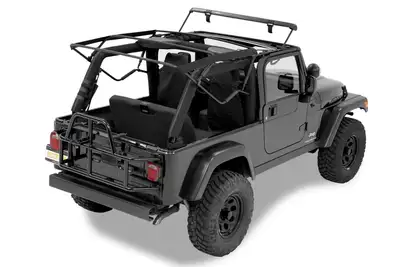 Bestop Black Hardware Kits, Soft Tops Replacement Bows & Frames Kit, OE style Jeep 04-06 Wrangler Unlimited