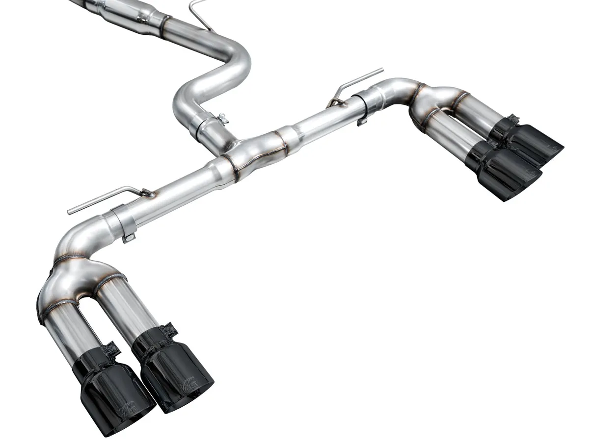 AWE Track Edition Exhaust for Audi 8Y S3 - Chrome Silver Tips product image