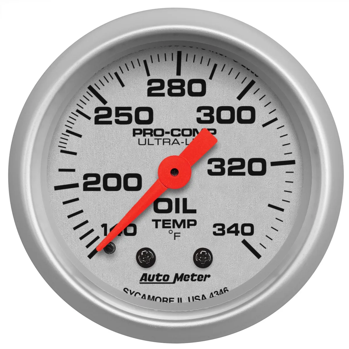 Gauge, Oil Tank Temp, 2 1/16", 140-340?F, Mechanical, Ultra-Lite product image