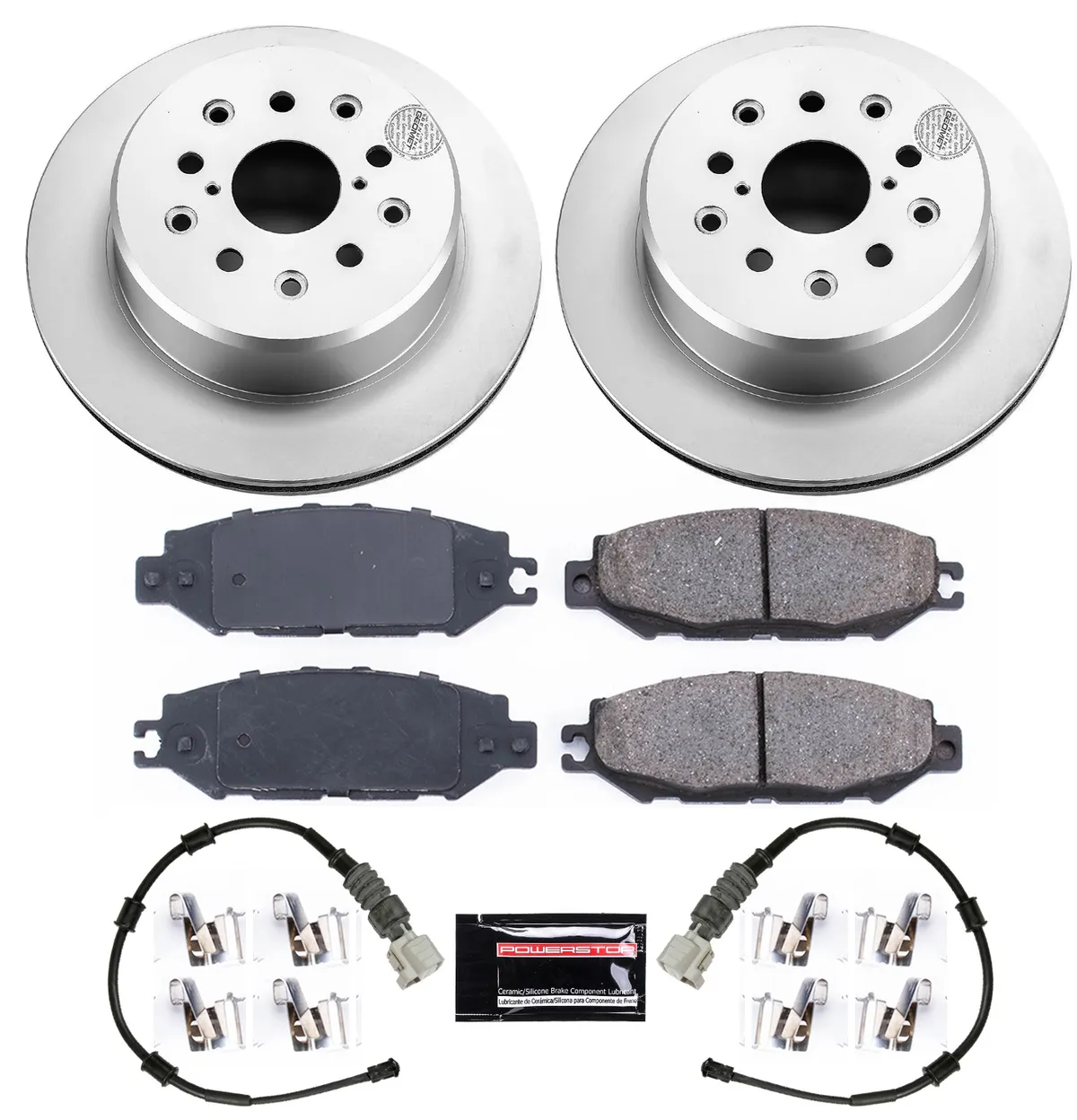 Z17 Geomet Coated Rotor Kit: Genuine Geomet Fully Coated Rotors; Ceramic Pads W/Hardware; Pad Sensors product image