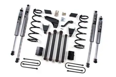 Zone Offroad 2010-2012 Dodge Ram 2500 5 Suspension Lift Kit w/ 4-1/8 axle - Front Coils Rear Blocks - Fox 2.0 Adventure Series Shocks