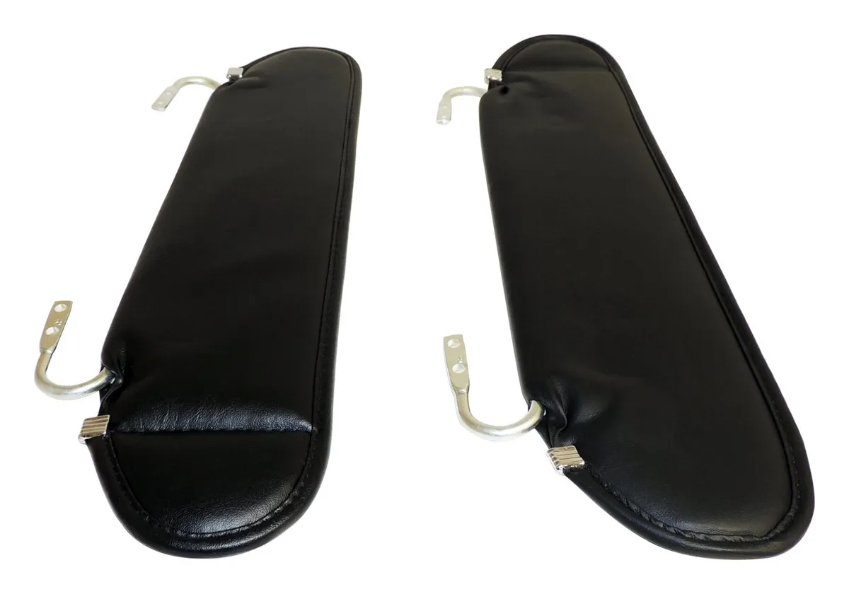 Black Sun Visor Set For 19871995 Jeep YJ Wrangler product image
