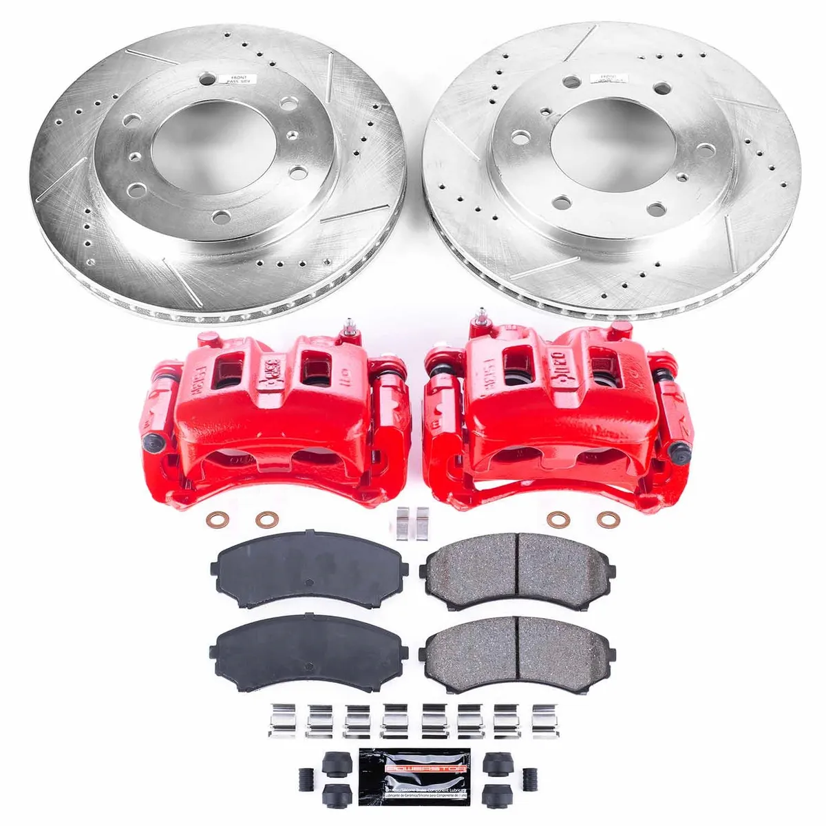 Z23 Evolution Sport Upgrade Kit: Drilled/Slotted Rotors; Carbon-Fiber Ceramic Pads; Powder Coated Calipers product image