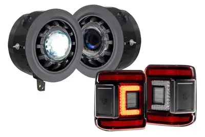 Morimoto Morimoto Super7 Headlights and Tail Light Combo - Red - JL