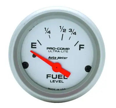 AutoMeter Gauge, Fuel Level, 2 1/16", 16OE to 158OF, Elec, Ultra-Lite