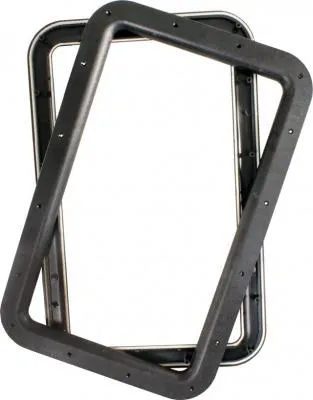 JR Products rv Deluxe Entry Door Window Frame Black