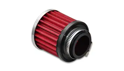 Vibrant Performance Crankcase Breather Filter w/Chrome Filter Cap; 1.5 in. ID; 3 in. Filter OD; 3.25 in. Overall H;