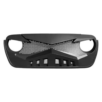 AMERICAN MODIFIED Hawke Grille - Matte Black For 18+ Wrangler JL & Gladiator JT W/O Trailcam