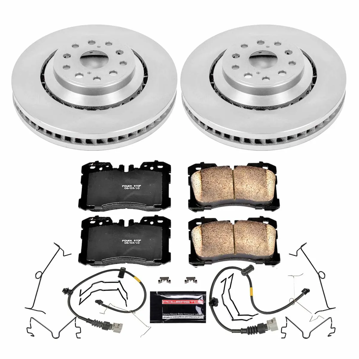Z17 Direct Replacement Kit: Rotors; Ceramic Pads W/Hardware; Pad Sensors product image