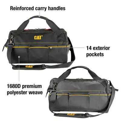 Caterpillar 16 Inch Tech Wide-Mouth Tool Bag