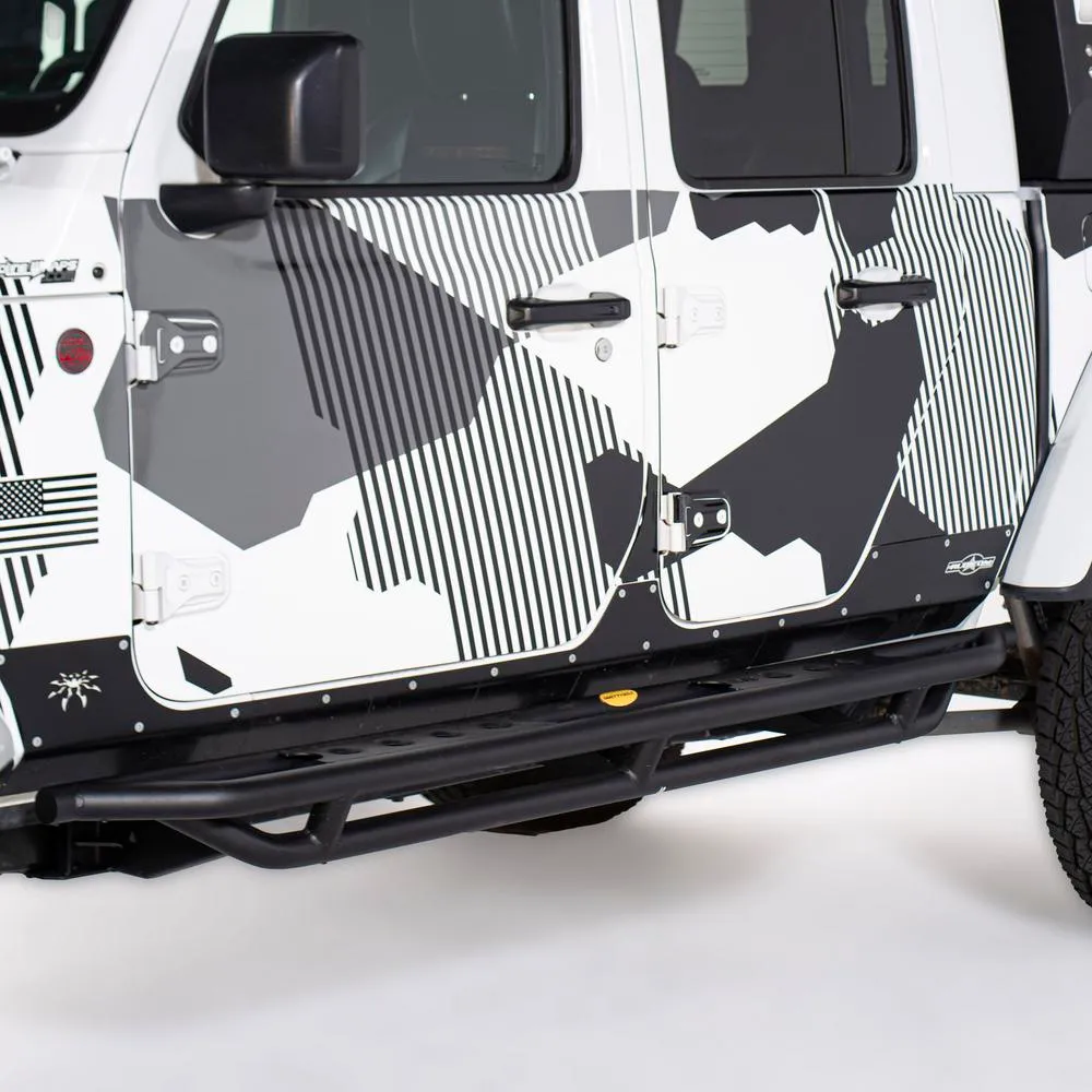 Smittybilt SRC Side Armor w/ Step - Textured Black (20+ JT)