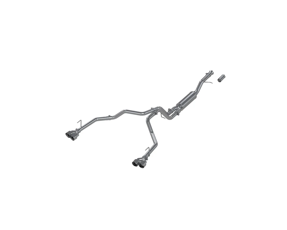 21-Present Chevrolet/GMC Tahoe/Yukon 3 Inch Cat Back Dual Split Rear Exhaust System, Armor Lite Aluminized Steel with Quad Tips MBRP product image