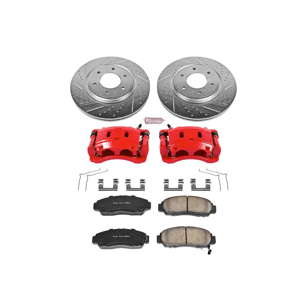 Z23 Evolution Sport Upgrade Kit: Drilled/Slotted Rotors; Carbon-Fiber Ceramic Pads; Powder Coated Calipers product image