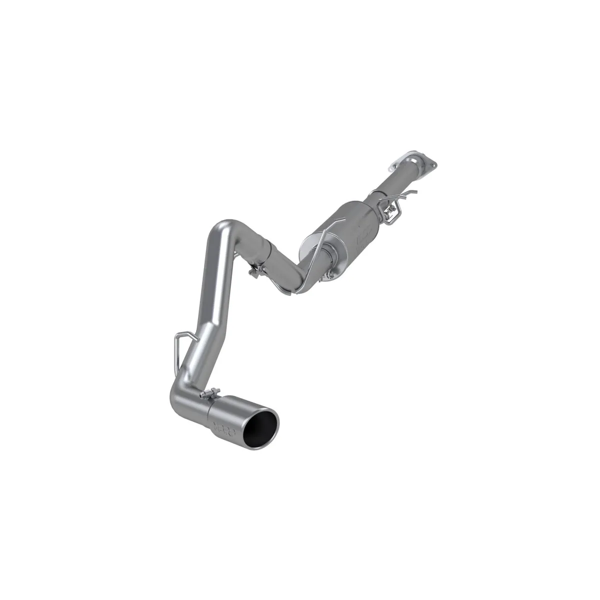 Armor Lite Cat Back Exhaust System; 3 in.; Incl. Ext. Pipe/Muffler/Tailpipe/Hardware/4 in. OD Tip; Single Side Exit; Aluminized; product image