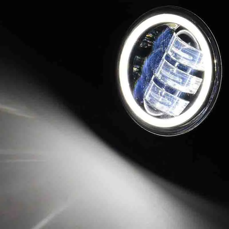 4 inch 30W Cree LED Fog Light & Halo Angel Eyes for 07-18 Jeep Wrangler JK product image