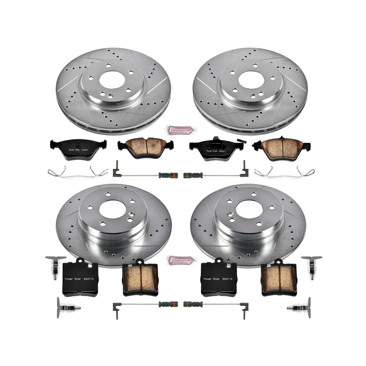 Z23 Evolution Sport Upgrade Kit: Drilled/Slotted Rotors; Carbon-Fiber Ceramic Pads W/Hardware; Pad Sensors product image