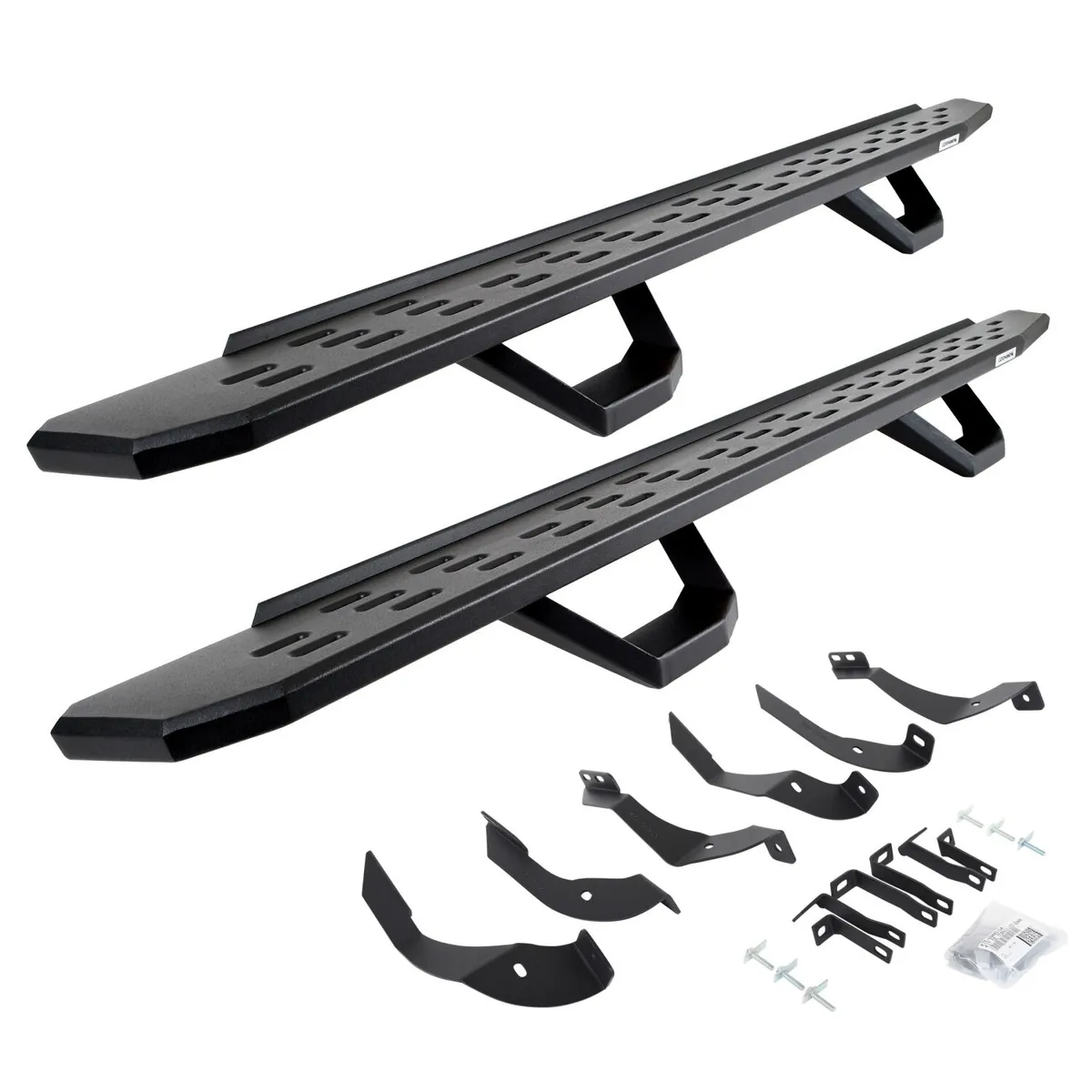 Go Rhino Go Rhino 6960518720PC - RB30 Running Boards with Mounting Brackets & 2 Pairs of Drops Steps Kit - Textured Black