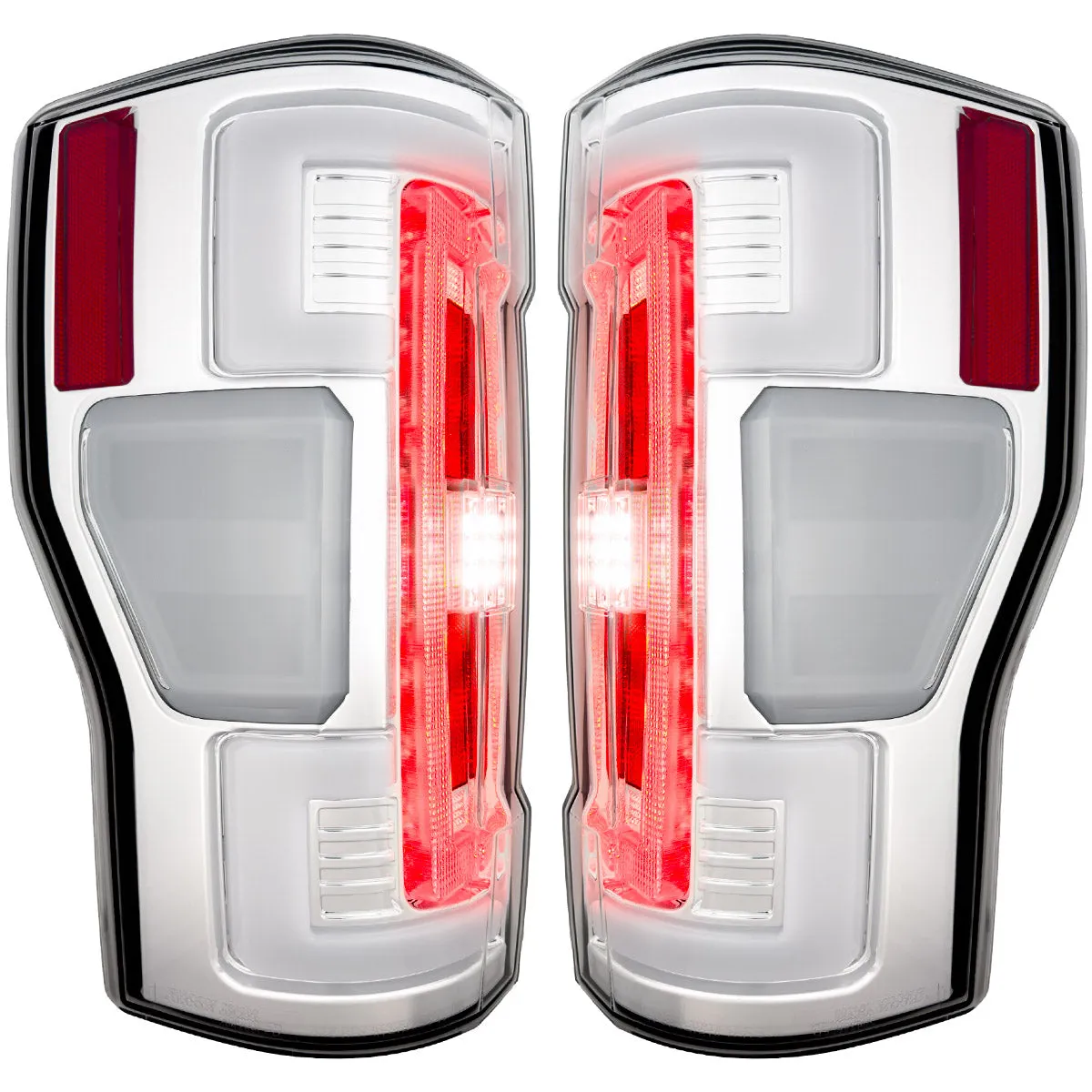 Ford Superduty F250 350 450 550 20-22 Replaces OEM LED Style Tail Lights With Blis Blind Spot Warning System Oled Tail Lights - Red Lens product image