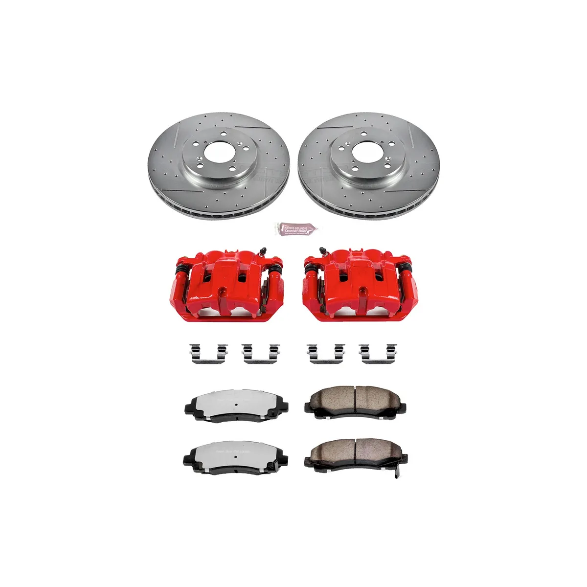 Z36 Truck/Tow Upgrade Kit: Drilled/Slotted Rotors; Carbon-Fiber Ceramic Pads; Powder Coated Calipers product image