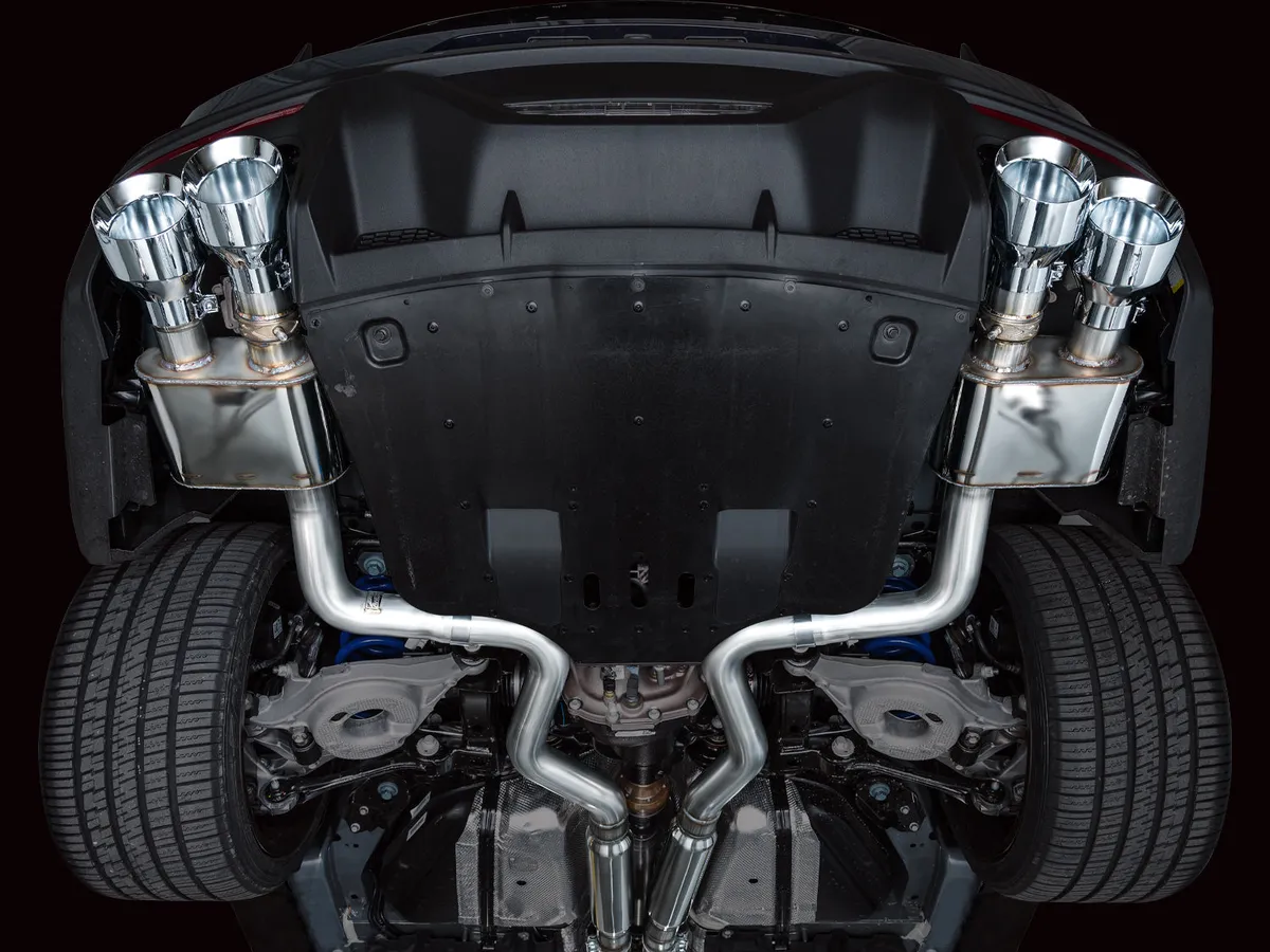 AWE SwitchPath™ Exhaust for S650 Ford Mustang Dark Horse - Quad Diamond Black Tips product image