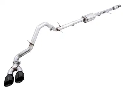 AWE Tuning AWE 0FG Catback Dual Side Exit Exhaust for 4th Gen Silverado/Sierra 1500 5.3L (Flat Bumper) - Diamond Black Tips