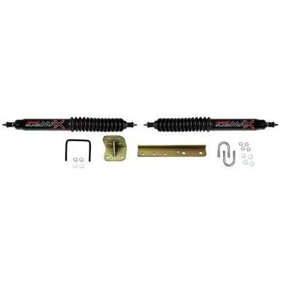 Skyjacker Steering Stabilizer Dual Kit Black Dual Kit 55-58 Jeep Willys 59-60 Jeep CJ6 59-60 Jeep CJ5 66-75 Jeep CJ6 66-83 Jeep CJ5 66 Jeep CJ3 76-86 Jeep CJ7 81-85 Jeep Scrambler 87-95 Jeep Wrangler Skyjacker