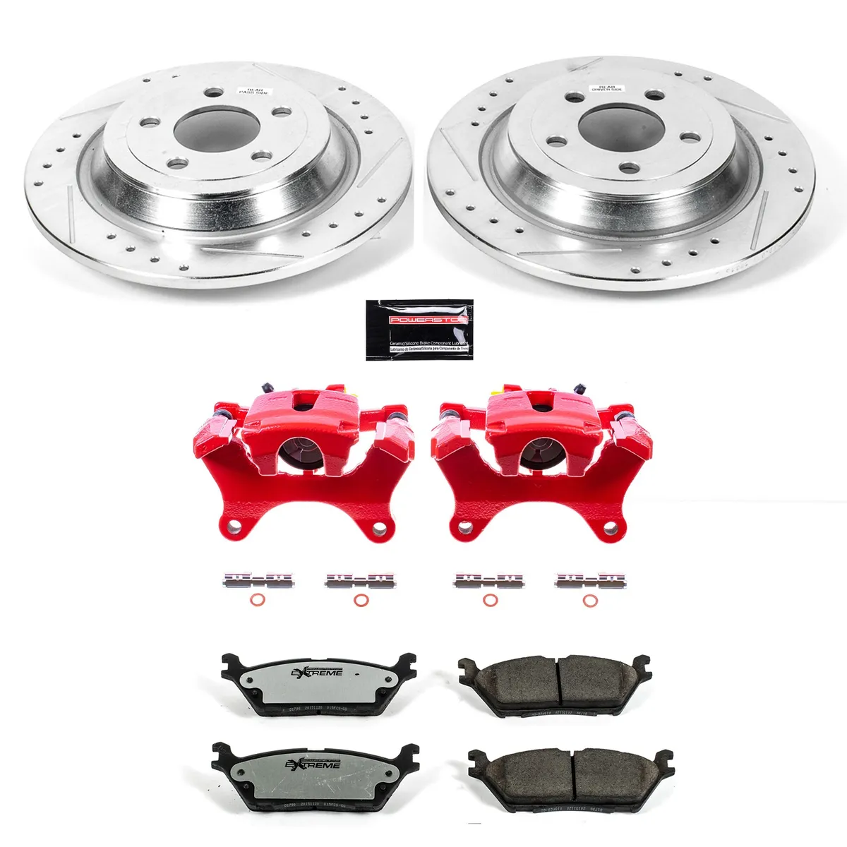 Z36 Truck/Tow Upgrade Kit: Drilled/Slotted Rotors; Carbon-Fiber Ceramic Pads; Powder Coated Calipers product image