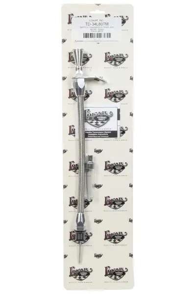 Lokar Hi-Tech Flexible Braided Transmission Dipstick; Transmount; Incl. Flexible Dipstick/Funnel Adapter/Braided Stainless Outer Housing; Stainless Steel Finish;