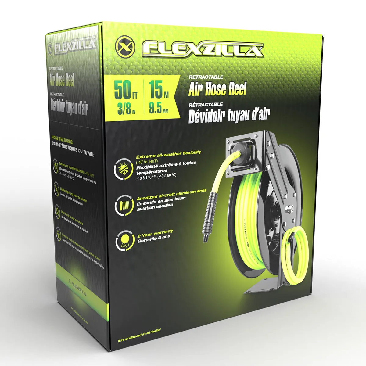 fz Retractable Air Hose Reel Open Single Arm 3/8in 50ft product image
