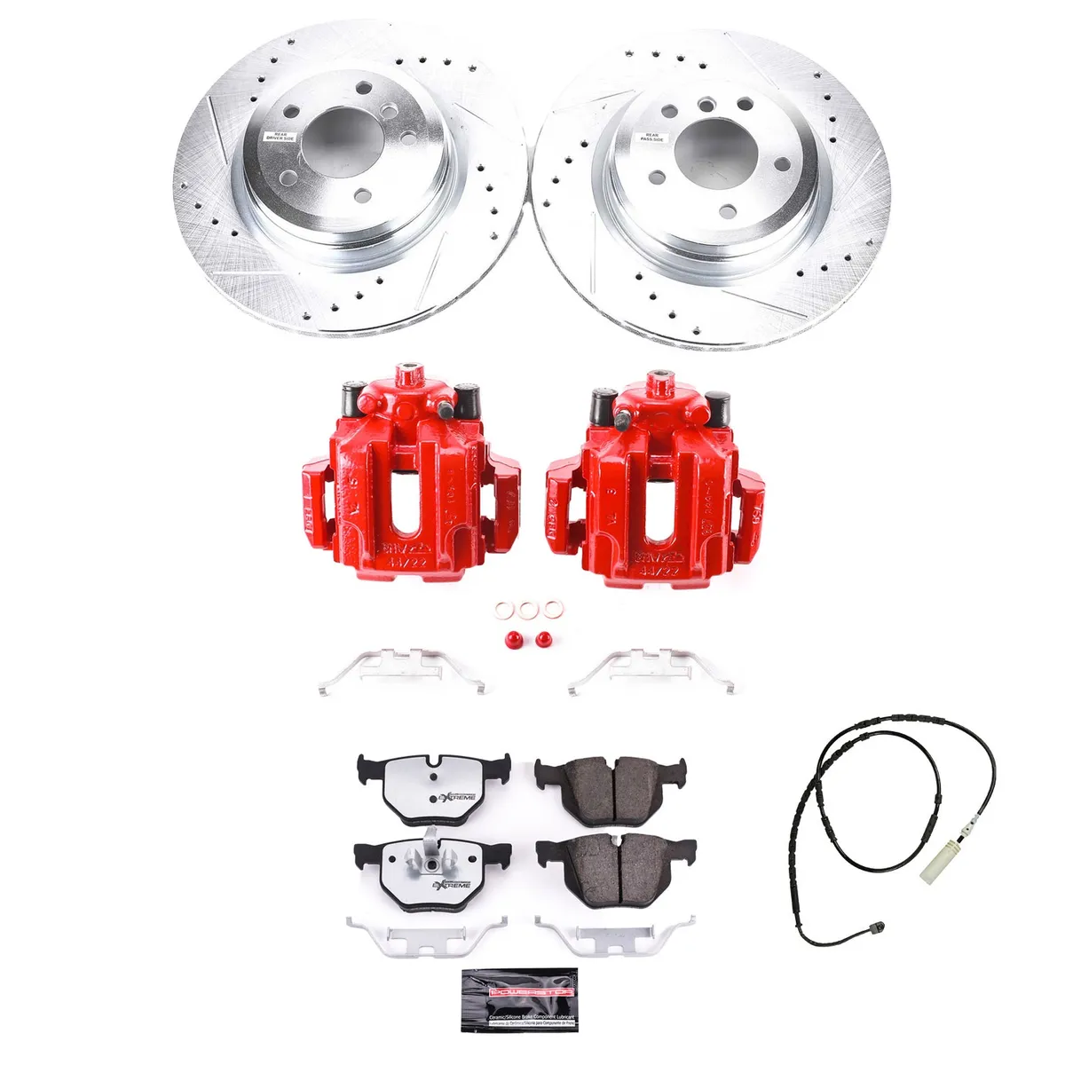 Z26 Street Warrior Upgrade Kit: Drilled/Slotted Rotors; Carbon-Fiber Ceramic Pads; Pad Sensors; Powder Coated Calipers product image