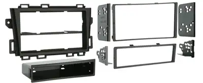 Metra Electronics Turbokits; Radio Installation Kit; Incl. Instr./Hardwre/Storage Pocket/Snap-In Iso Mnt System W/Cstm Trim Ring; For Dble Din or Two Sgle Din; Recessed Din Opning; Black;