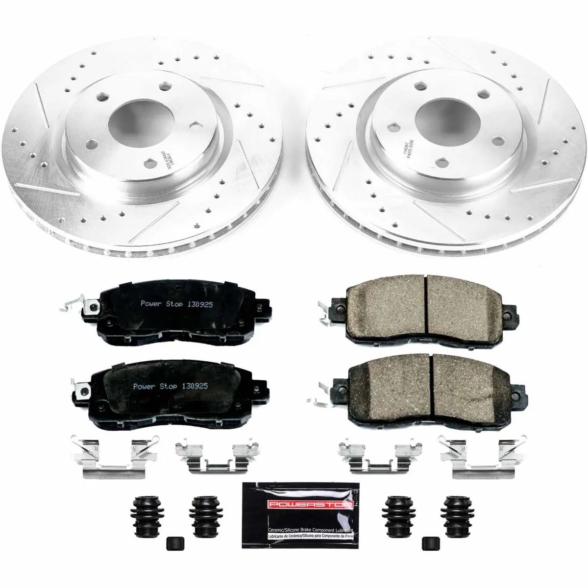 Z23 Evolution Sport Upgrade Kit: Drilled/Slotted Rotors; Carbon-Fiber Ceramic Pads W/Hardware product image